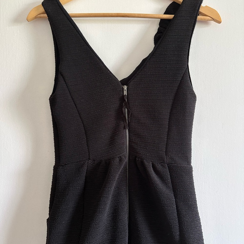 Anthropologie Maeve Black Ruffle Ottoman Cocktail Dress Size XS EUC - Picture 8 of 13